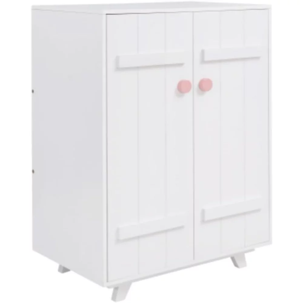 Wooden Wardrobe with Hanging Rods and Storage Armor with Doors, Suitable for Storage Areas in Bedrooms, Kitchens, Living Rooms, and Restaurants