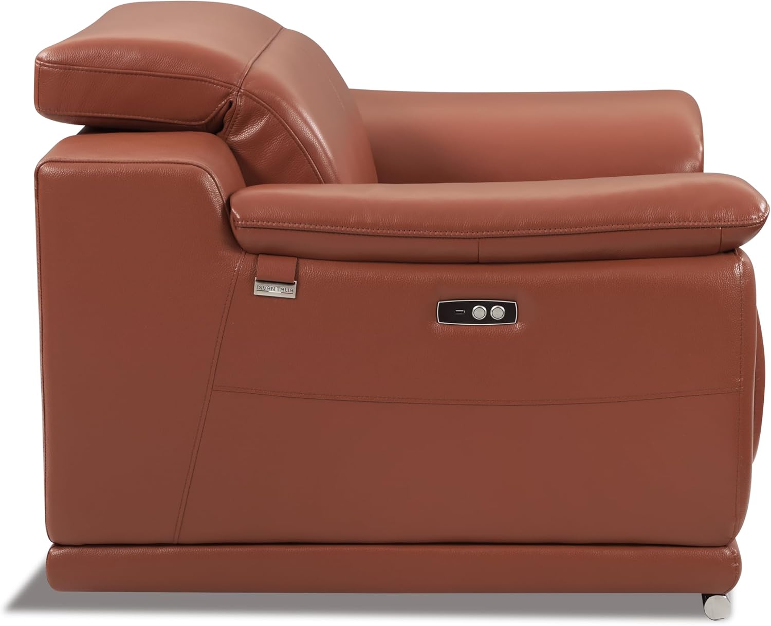 Global United Genuine Italian Leather Power Reclining Loveseat