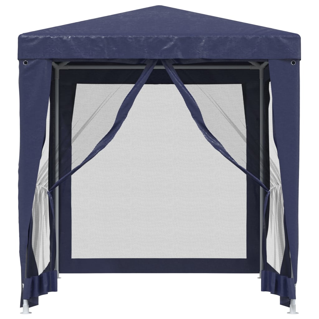 Gecheer Party Tent with 4 Mesh Sidewalls Blue 6.6'x6.6' HDPE