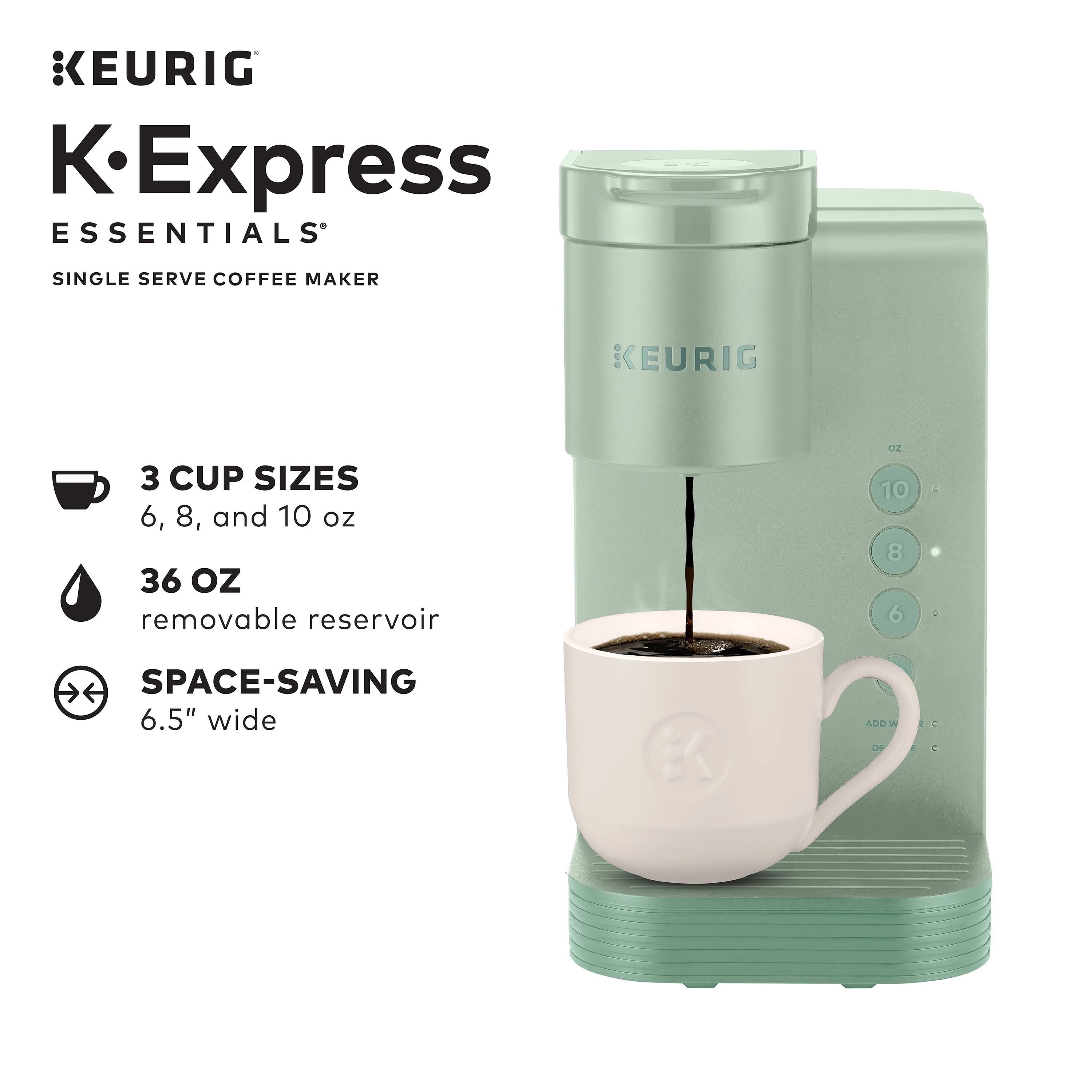 Keurig K-Express Essentials Single Serve K-Cup Pod Coffee Maker, Black