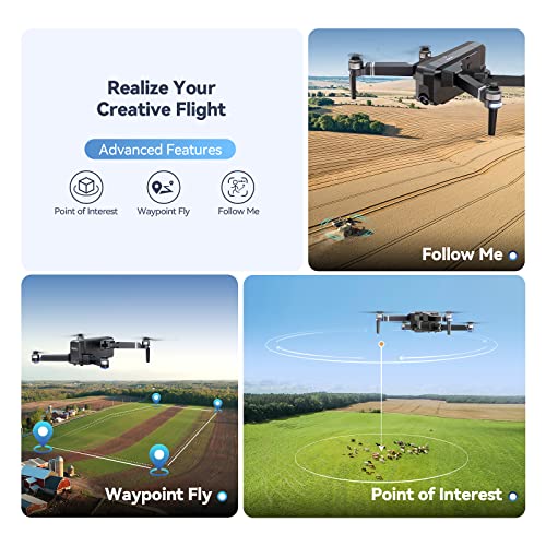 Ruko F11PRO 2 Drone with 6K Camera for Adults, 3-Axis Gimbal, 4K/30fps Video, 70-Min Flight Time with 2 Batteries, 10000ft FPV Transmission Professional Drone, Auto Return, Beginner Mode