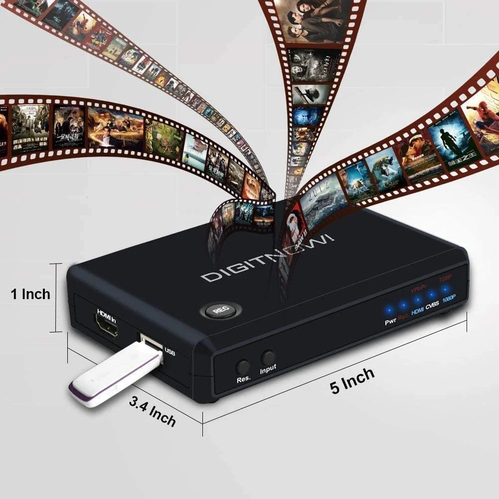 DIGITNOW! HD Game Capture HD Video Capture Device 1080P HDMI Video capture Converter/Adapter Recorder for PS4, Xbox One/Xbox 360,LiveTV,PVR DVR and more,Support HDMI/YPbPr/CVBS Input and HDMI Output