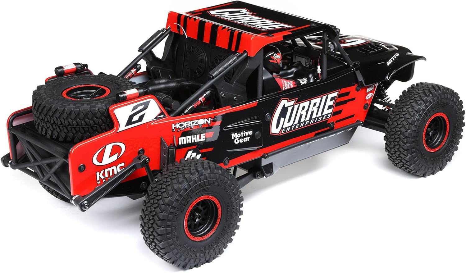 Losi RC Truck 1/10 Hammer Rey U4 4 Wheel Drive Rock Racer Brushless RTR Battery and Charger Not Included with Smart and AVC Red LOS03030T1