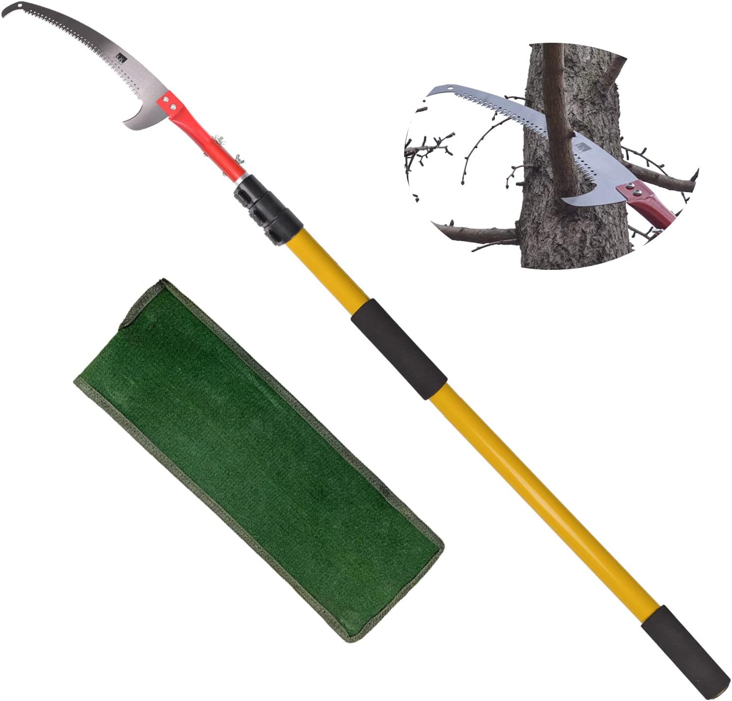 Scalebelly 5.6-14 Foot Telescoping Pole Saws for Tree Trimming, Extendable Tree Trimmer Pruning Saw for Branches, Manual Branch Cutter Tree Pruner Pack of 2