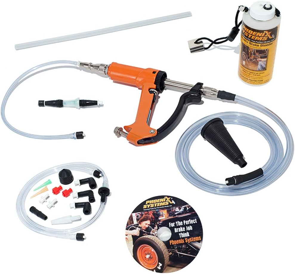 Phoenix Systems (2002HD-B) Heavy Duty Reverse Brake & Clutch Bleeder, One Person Bleeder, Cast Aluminum