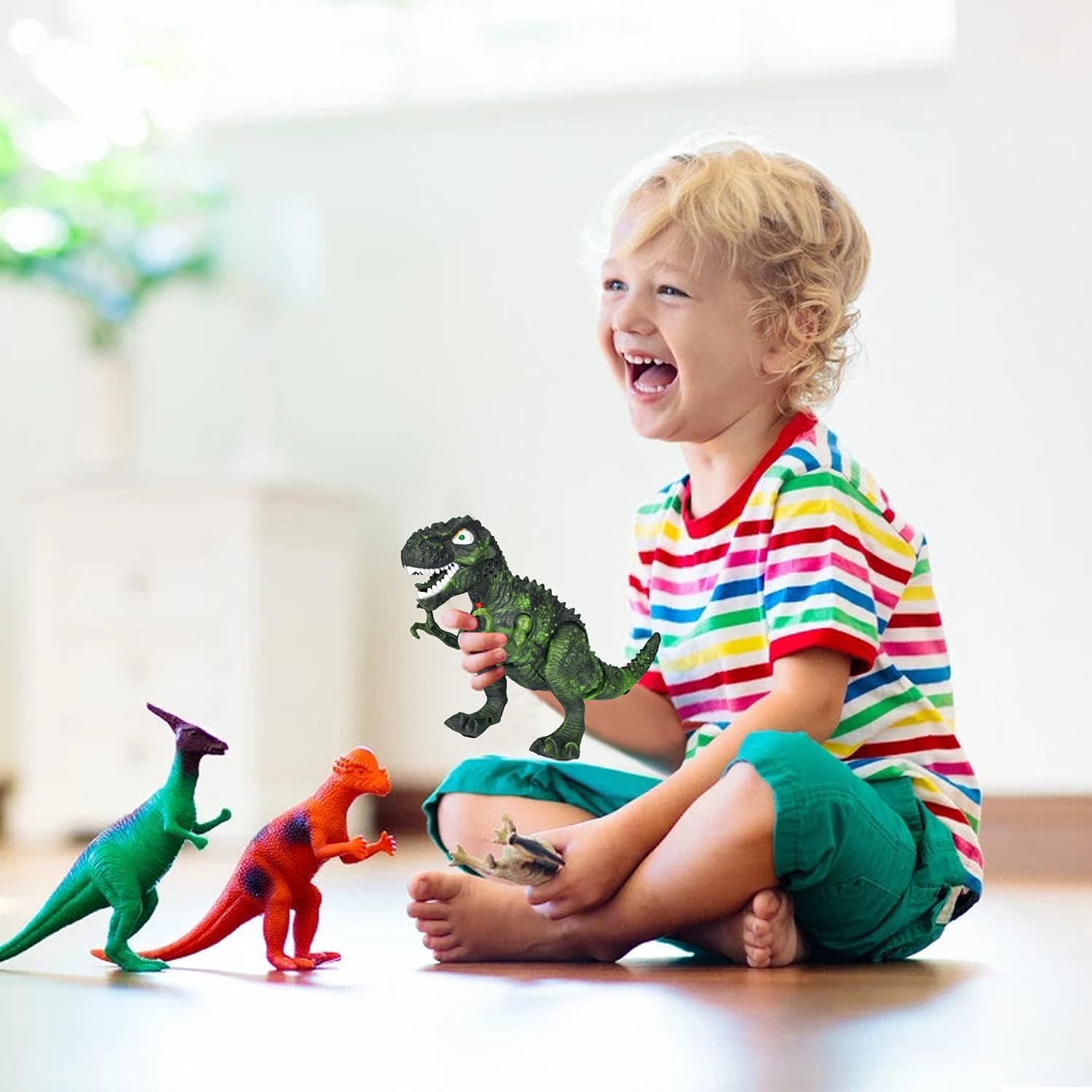 Walking Electronic Dinosaur Toy, Dinosaur T-Rex Interactive Robot Dino, Talking Moving Toys Light Up Realistic Roaring Sound for Kids 3 4 5 6 7 8+ Boys Girls Toddlers Gifts