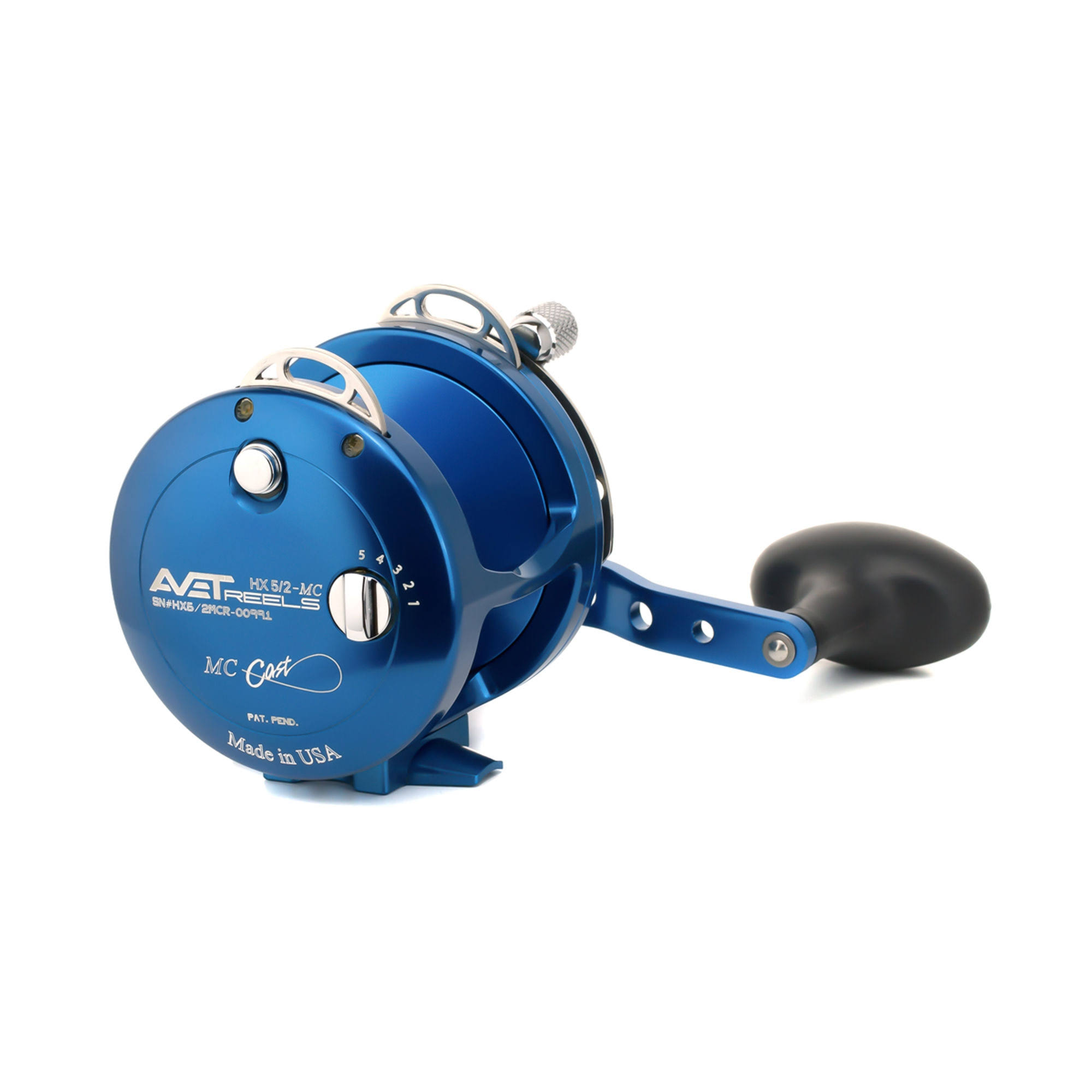 Avet HX 5/2 MC Two-Speed Lever Drag Casting Reels Blue