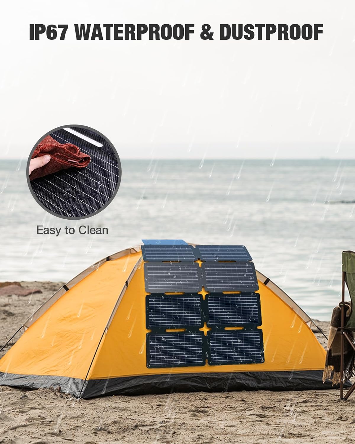 Portable Power Station 300W (Peak 600W) with 80W Foldable Solar Panel, 288Wh Solar Generator with Portable Solar Charger, 110V Pure Sine Wave AC Outlet Backup Lithium Battery