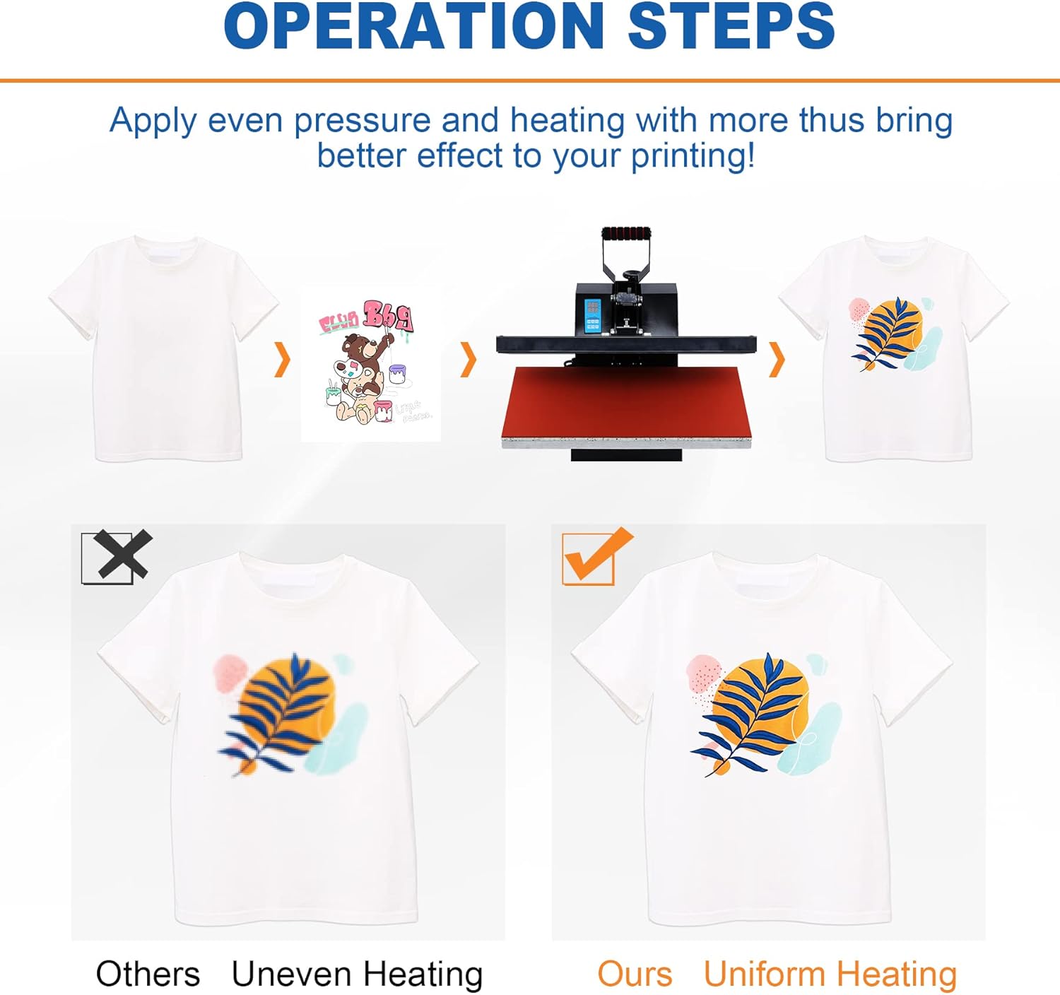 Iglobalbuy 16x24" Clamshell Heat Press Sublimation Machine, Digital Control Heat Press Transfer Printer, Large 16" x 24" Industrial Clamshell Design Heat Press for T Shirts