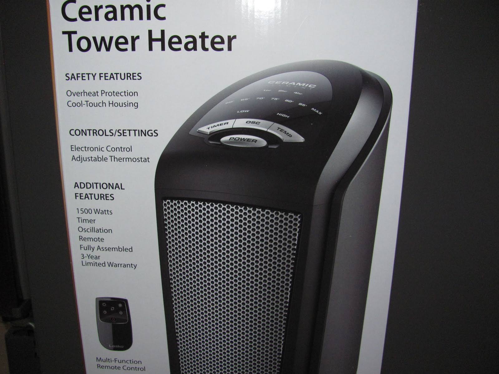 Lasko Electric Ceramic Tower Space Heater ,CT22410