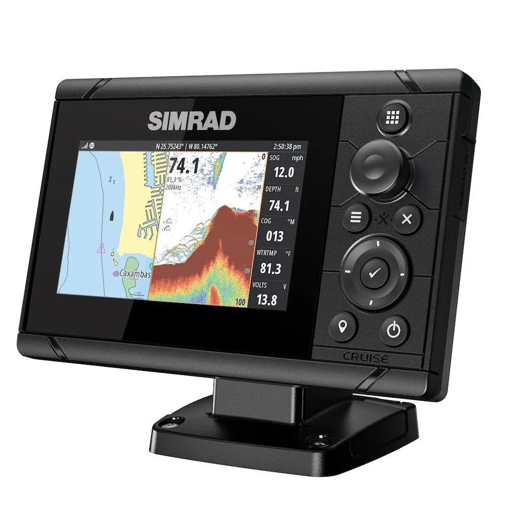 Simrad Cruise 5 US Coastal with 83/200 Transom Mount Transducer