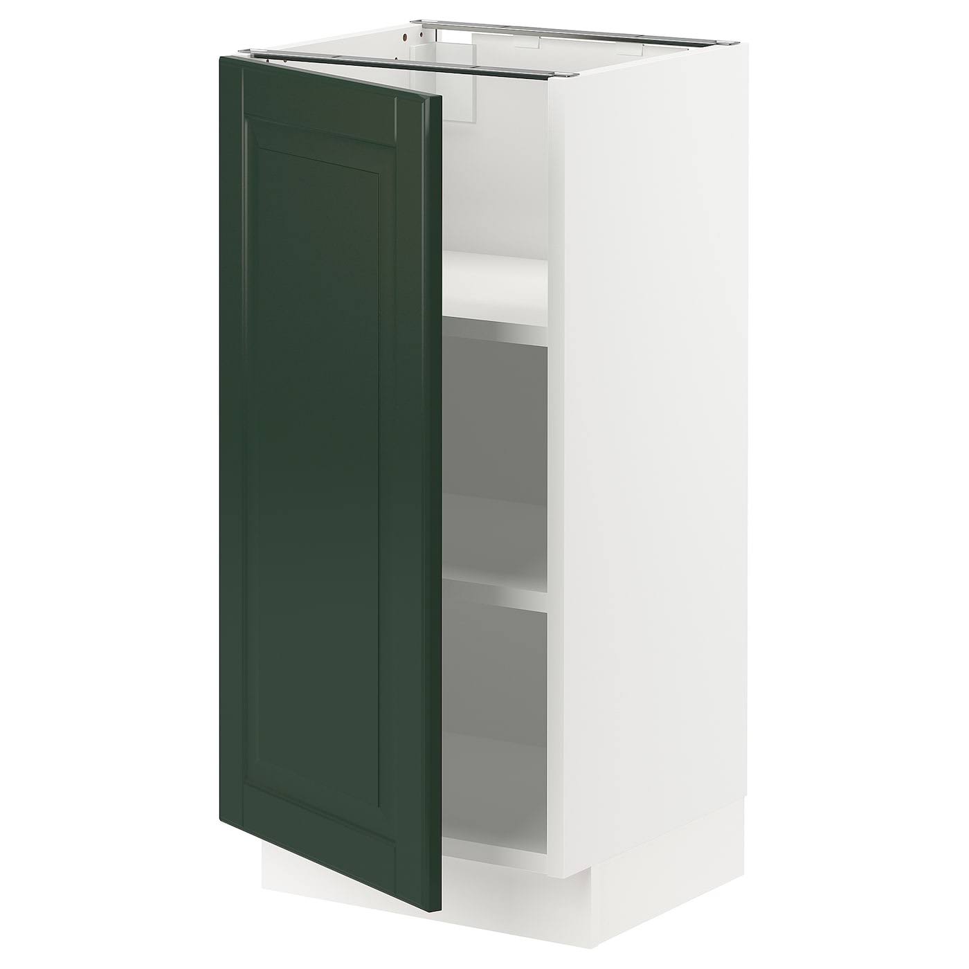 IKEA - SEKTION Base Cabinet with Shelves, white/Bodbyn Dark Green, 15x15x30 49354028