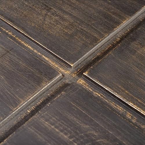 Coffee Table Dark Brown Square Solid Mango Wood,AntiqueStyle Square Coffee Table with Mango Wood Dark Brown Accent Coffee Tables for Home & Kitchen