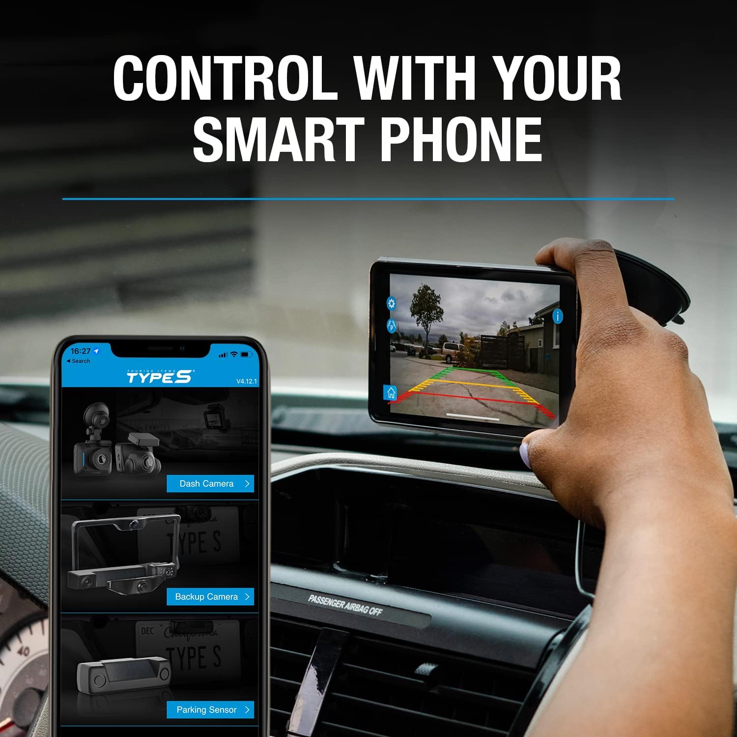 Type S Solar Powered Smart 1080p HD Backup Camera
