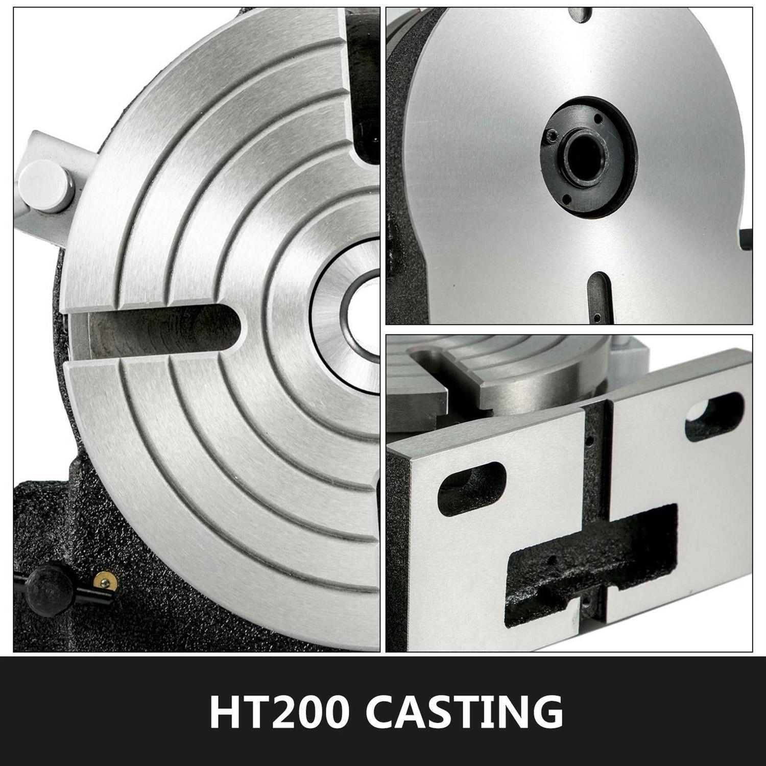 VEVOR Rotary Table HV8 Horizontal Vertical Precise 3MT Milling Drilling Machine