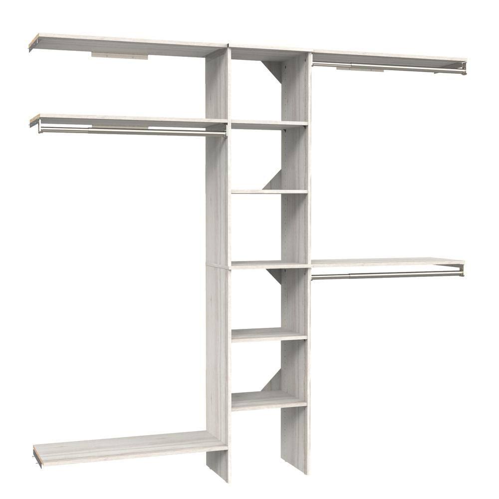 Closetmaid Style+ 64.9 in W - 112.9 in W Bleached Walnut Basic Narrow Wood Closet System Kit