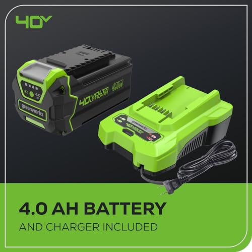 Greenworks 40V 19" Brushless (Push) Cordless Lawn Mower, 4.0Ah Battery and Charger