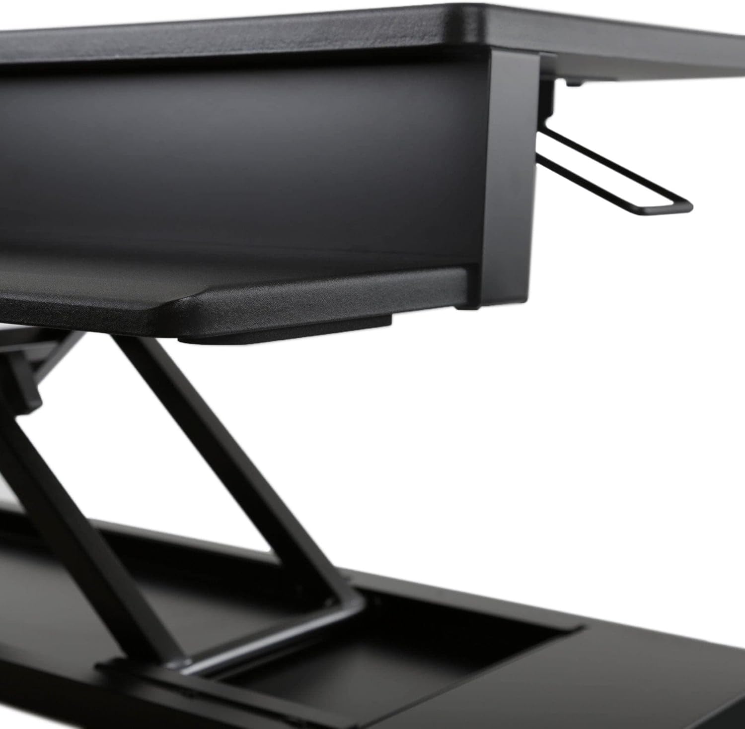 Stand Steady Flexpro Air | 36 Inch Premium Standing Desk Converter | Fully Assembled Sit to Stand Desk | Height Adjustable 2 Level Stand Up Desk Converter with Keyboard Shelf & Monitor Riser (Black)