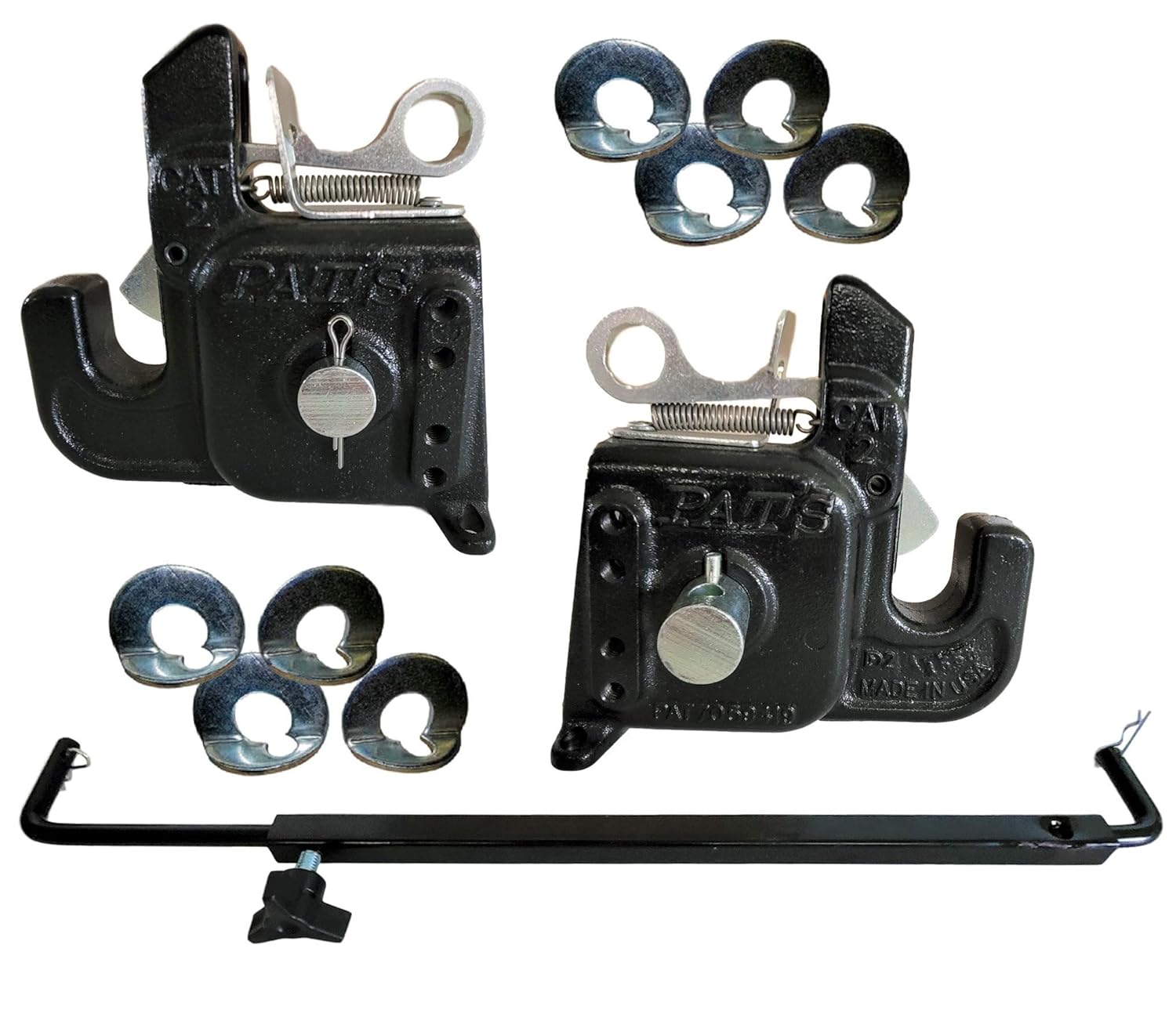 Pat's Easy Change with Stabilizer Bar - Best Quick Hitch System On The Market �C Flexible, Durable and Affordable (RED CAT #2)