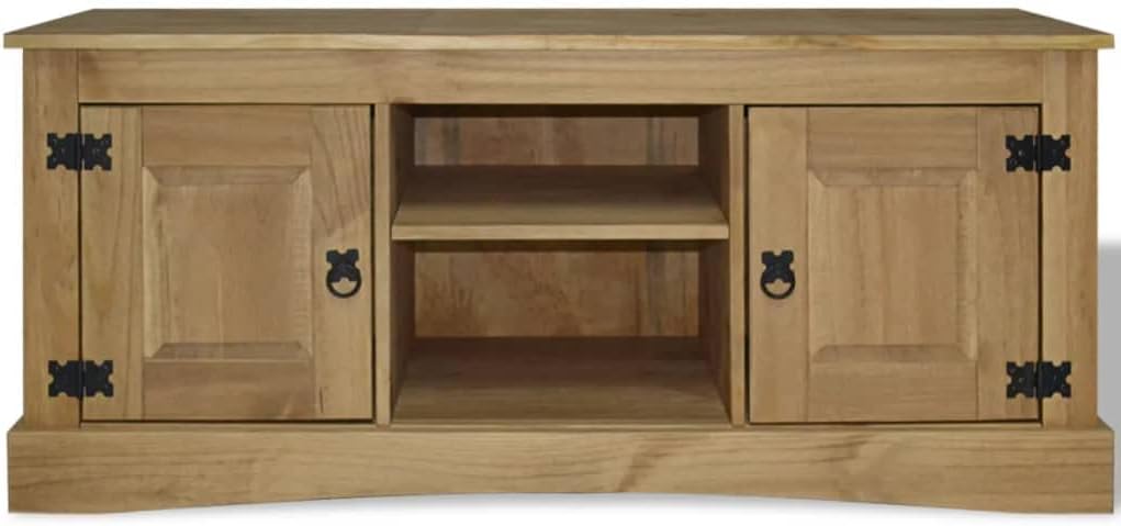 TV Stand, Corner Cabinet Accent Cabinet Corner Bookshelf Buffet Cabinet with Storage Suitable for Front Room Gym Kitchen Living Room Mexican Pine Corona Range 47.2"x15.7"x20.5"