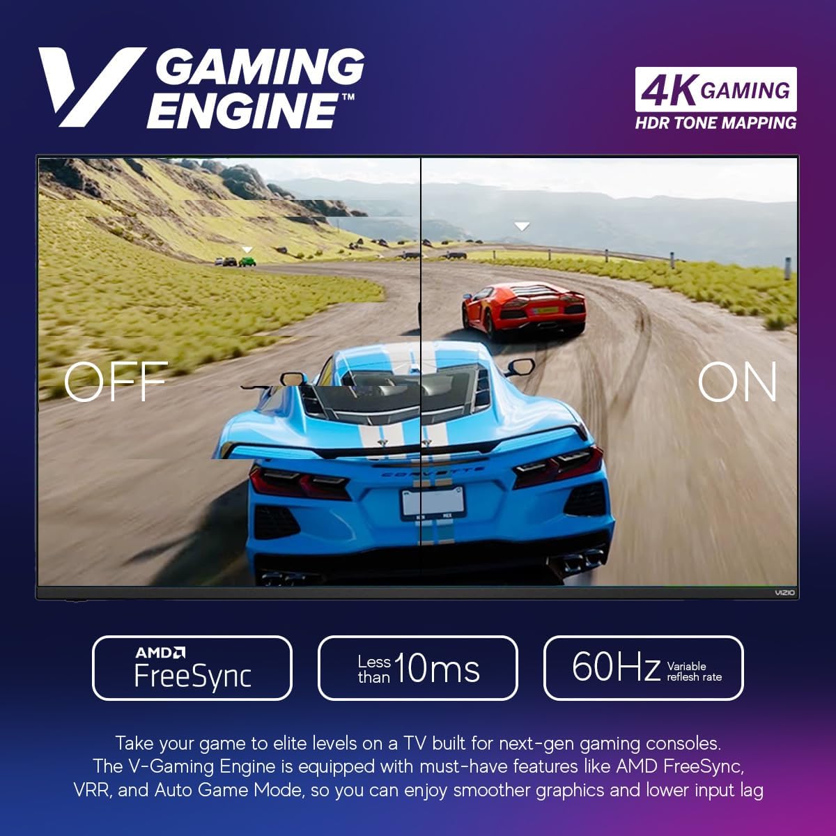 VIZIO 65” V-Series Class 4K UHD Smart LED TV with Dolby Vision HDR, V-Gaming Engine + Free Wall Mount Included (No Stands), V655M-K04 (Renewed)