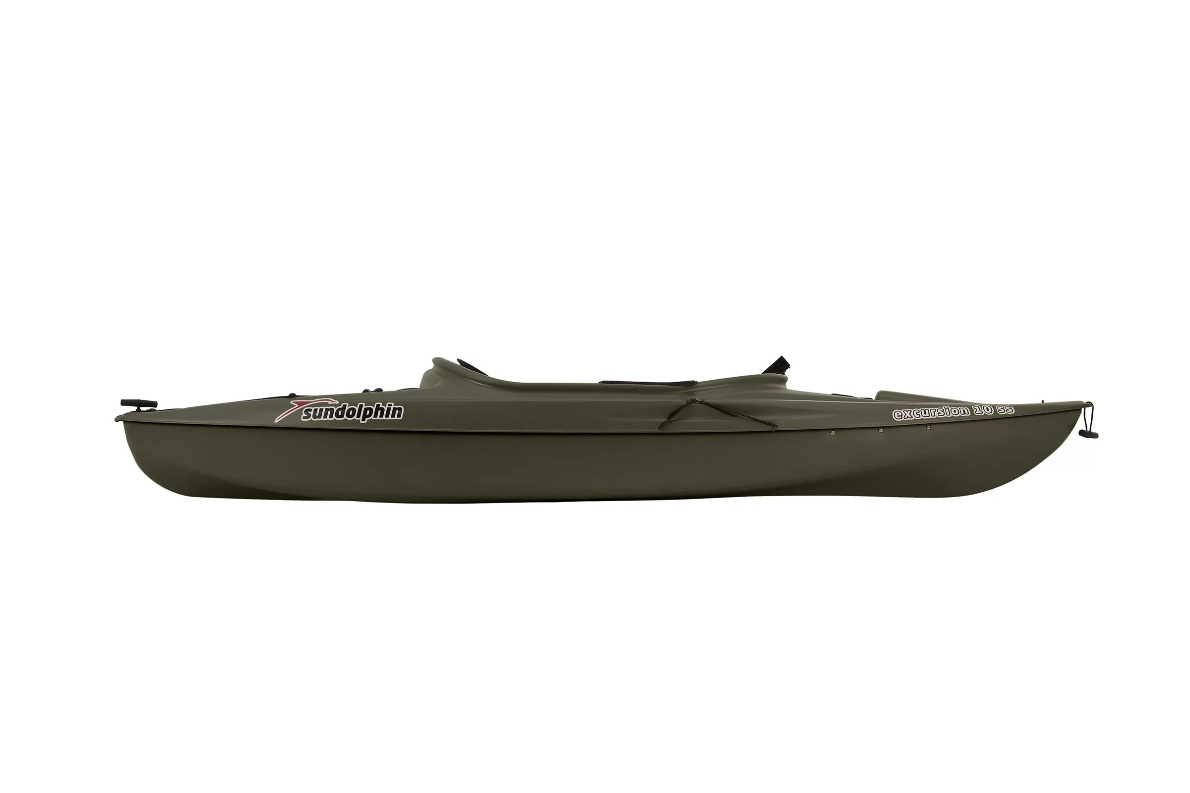Sun Dolphin Excursion 10 Ss Sit-in Angler Kayak Olive, Paddle Included