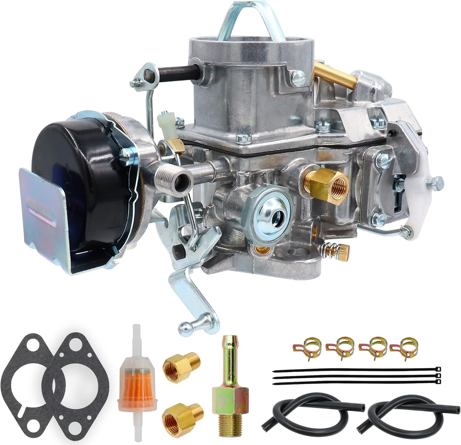 THUNDERMINGO 1 Barrel Autolite 1100 Carburetor Fits For 1964-1968 Ford Mustang Falcon Comet 200 223 262 CI Inline 6 CYL 170/200 CID Engines Automatic Choke,Replace ND1101