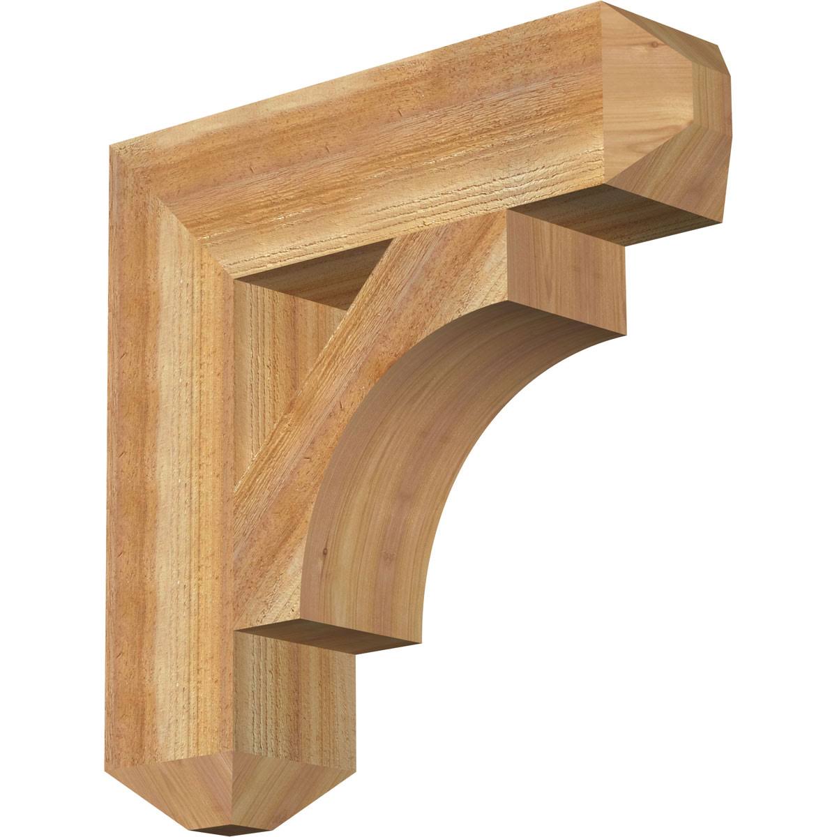 Ekena Millwork BKT06X24X24WTL04RWR 6x22W x 24x22D x 24x22H Westlake Craftsman Rough Sawn BRACKET, Western Red Cedar