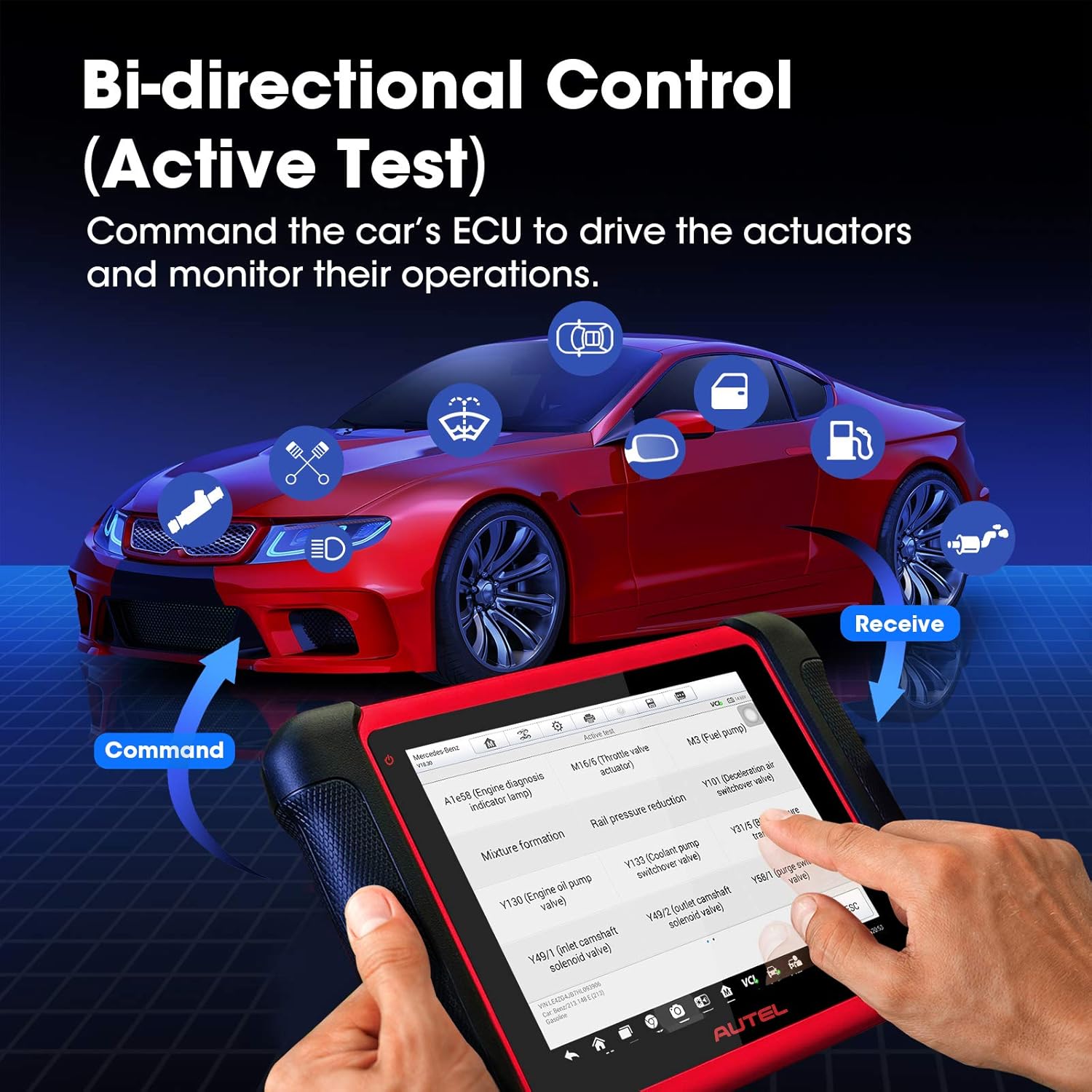 Autel Scanner MaxiCOM MK906BT with MV105, 2022 New Version of Maxisys MS906/ MS906BT/MK908, Auto Scanner with Advanced ECU Coding, Bi-Directional Control, 31+ Services, All System Diagnostics