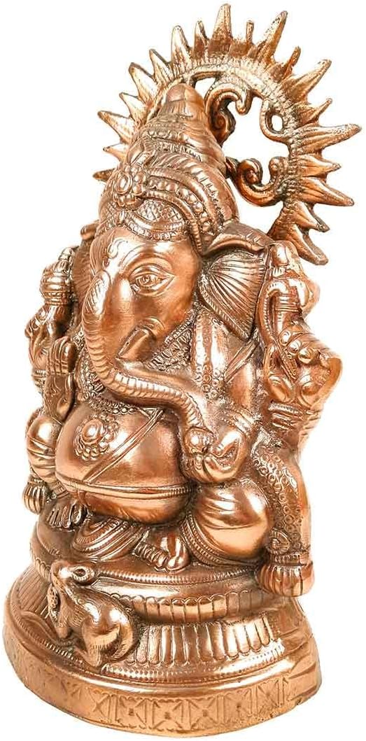 Apka Mart The Online Shop Lord Ganesha/Ganpati Statue | Decorative Religious Idol - Metal (15 Inch/Bronze) for Home & Office Decor, Feng Shui, Vastu, Entrance & Gifts