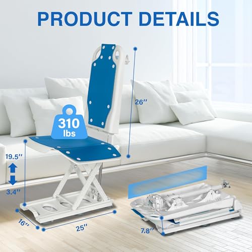 Platinum Health Phoenix Power Chair Lift Floor Lift. Pushbutton Assist Helps Users up from The Floor and to Stand Up Again. Designed, Stocked, Serviced in The USA