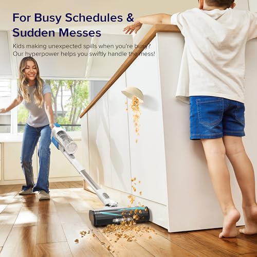 LEVOIT Cordless Vacuum Cleaner, Stick Vac with Tangle-Resistant Design, Up to 50 Minutes, Powerful Suction, Rechargeable, Lightweight, and Versatile for Carpet, Hard Floor, Pet Hair, LVAC-200