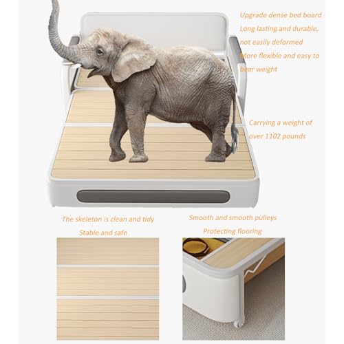 Folding Sofa Bed, Dual-Purpose Multifunctional Sofa Bed for Living Room, 2-in-1 Pull-Out Sofa Bed with Foam Mattress, Small-Space Balcony Sofa Bed with Storage (Grey-Yellow-Blue, 33*62.2*36.22 Inches)