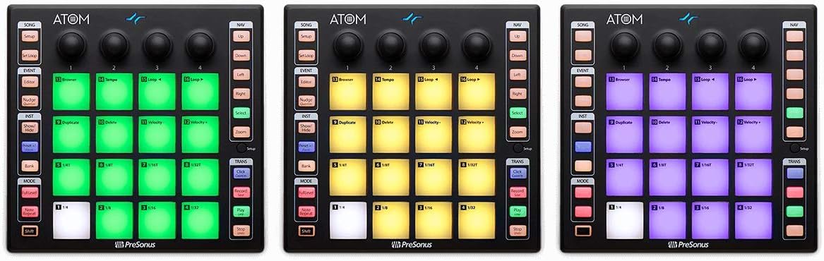 PreSonus AudioBox 96 Audio Interface Full Studio Bundle Includes Software Kit, ATOM MIDI Pad Controller, Eris 3.5 Pair Bluetooth Monitors, and Adjustable Suspension Boom Arm + HD7 Headphones