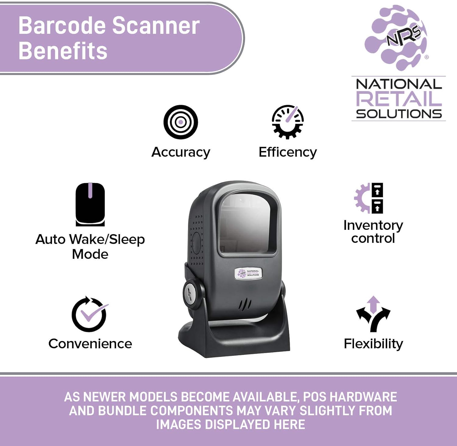 NRS LITE Cash Register for Small Businesses (USA ONLY) - POS System Bundle Includes - Merchant Touch Screen Monitor with Customer-Facing Display, Barcode Scanner & Thermal Receipt Printer