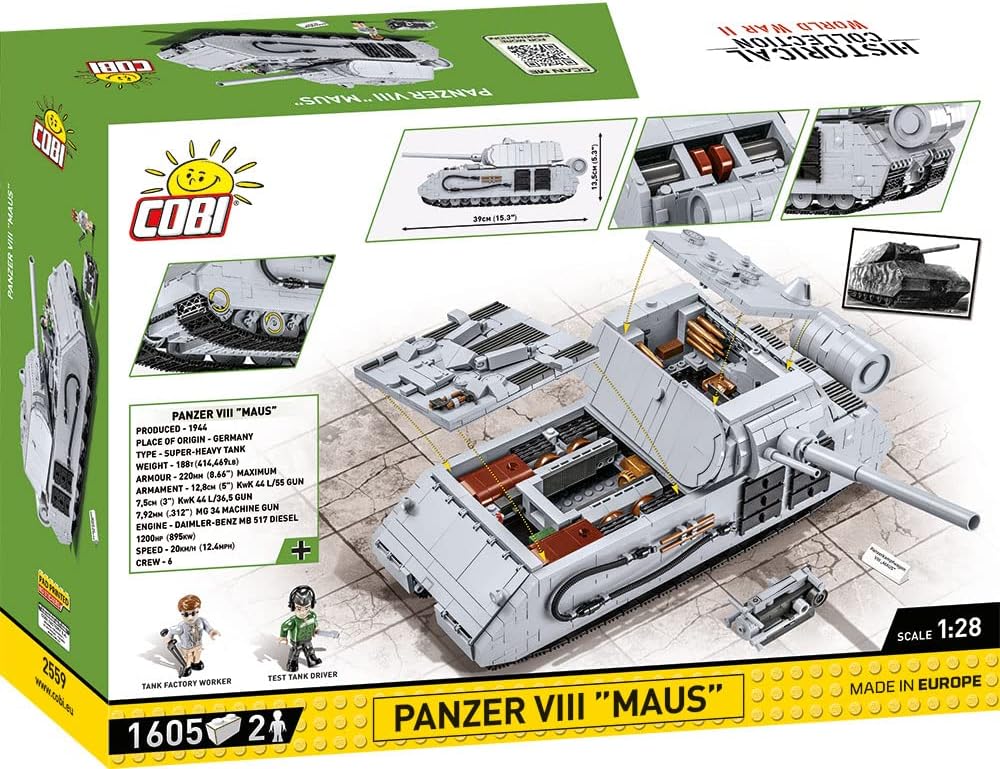 COBI Historical Collection World War II Panzer VIII MAUS Tank