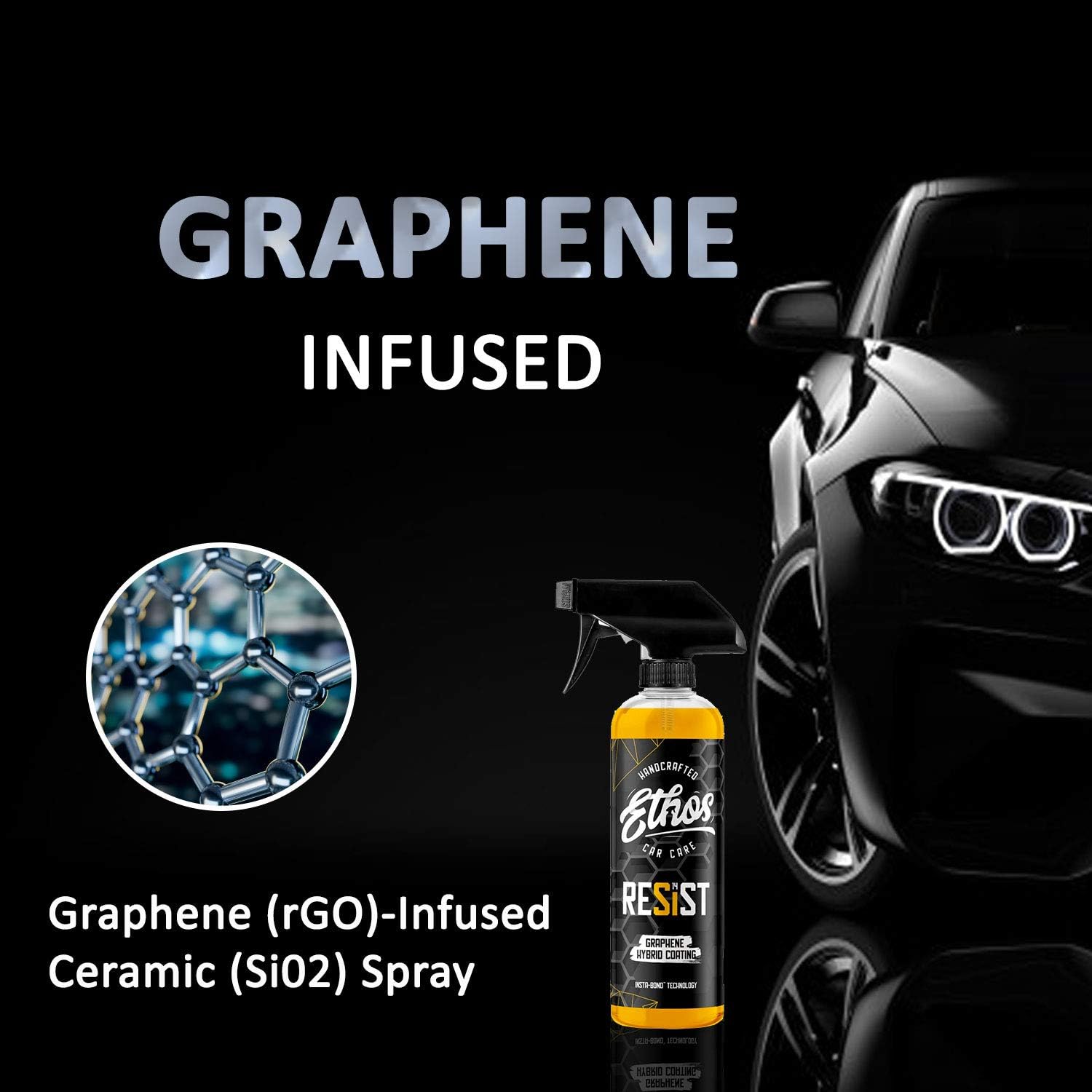 Ethos Resist - UV Ceramic Coating for Cars - Reduces Water Spotting - Enhances Coatings - Graphene Ceramic Coating Protection for Car, Boat, RV, Truck