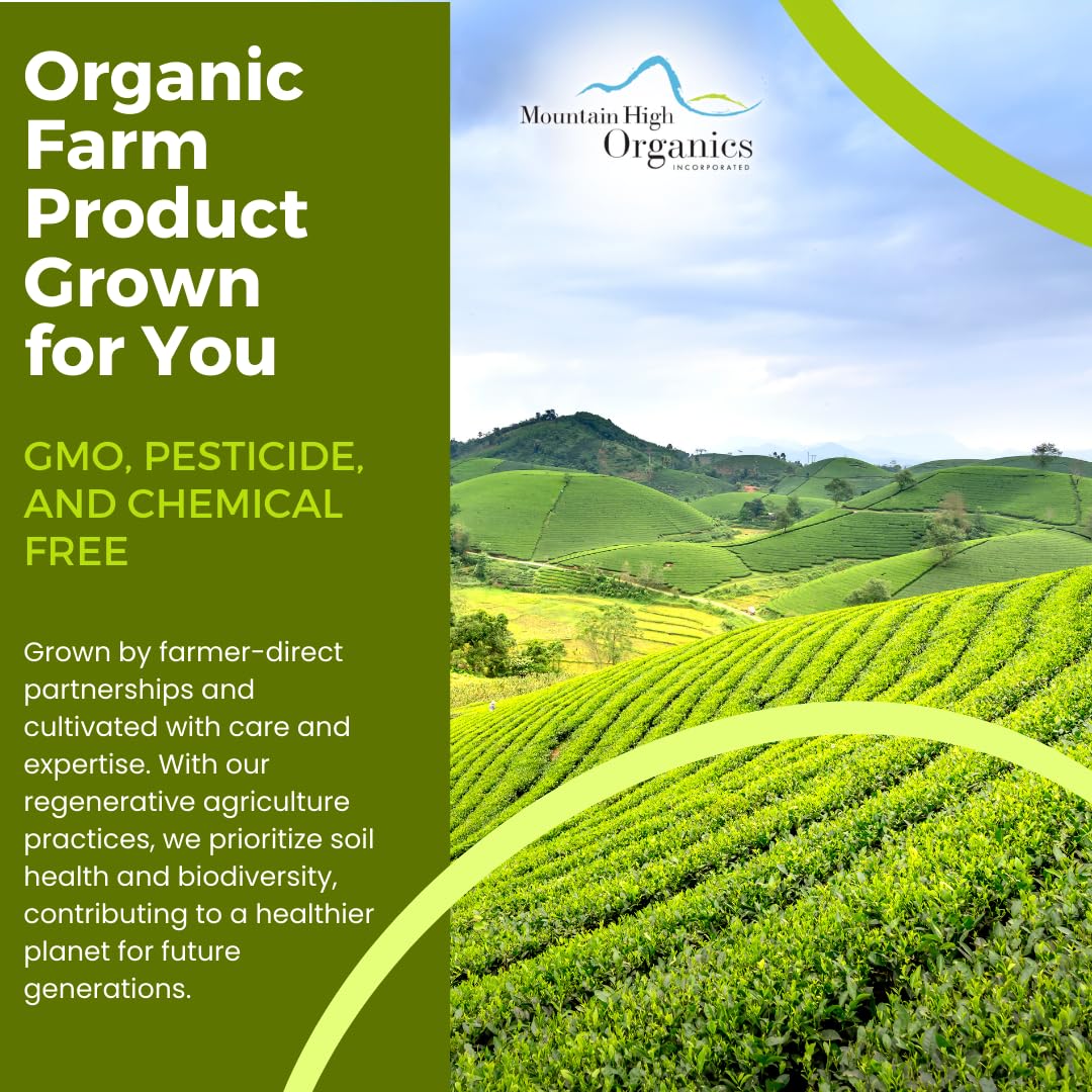 Mountain High Organics - 40 lb Bucket, Certified Organic Dried Garbanzo Beans, Bulk, Non GMO, Vegan, Sproutable Dried Chickpeas, Plant Based Protein