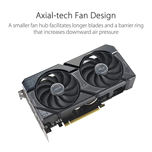 ASUS Dual GeForce RTX™ 5060 Ti 16GB GDDR7 OC Edition (PCIe 5.0, 16GB GDDR7, DLSS 4, HDMI 2.1b, DisplayPort 2.1b, 2.5-Slot Design, Axial-tech Fan Design, 0dB Technology, and More)