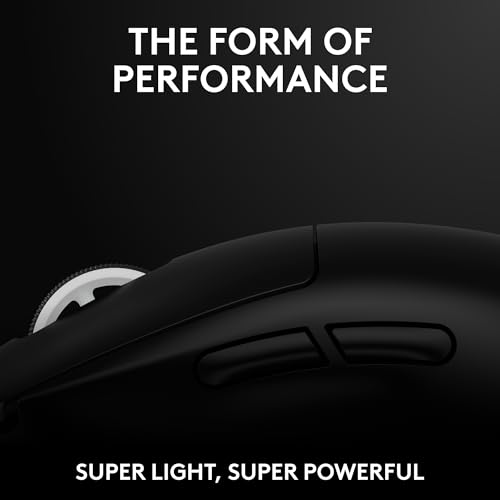Logitech G PRO X Superlight 2 DEX Wireless Gaming Mouse, 60g pro-Grade Right-Handed Mouse with 5 programmable Buttons, USB-C Charging, 44k DPI Sensor, up to 8 kHz Polling for PC/Mac - White