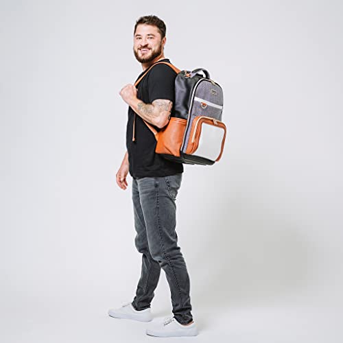 Itzy Ritzy Diaper Bag Backpack – Large Capacity Boss Plus Baby Backpack Diaper Bag Featuring 19 Pockets, Changing Pad, Stroller Clips, and Comfortable Backpack Straps, Black