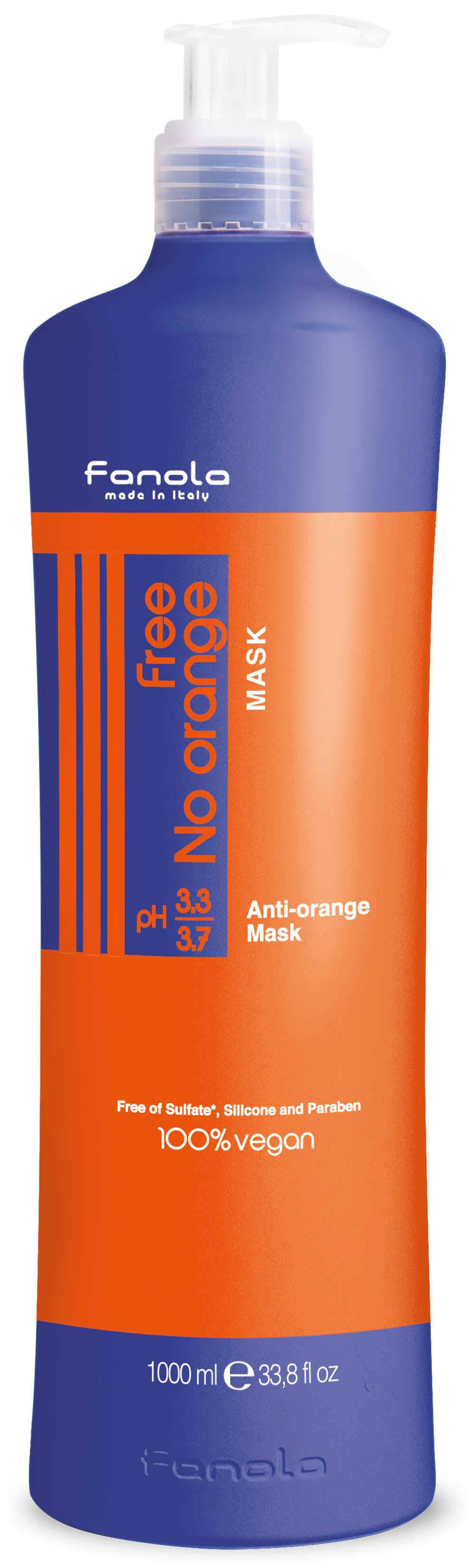 Fanola Free No Orange Vegan Shampoo or Mask, Mask, 1000 ml | SalonGuys