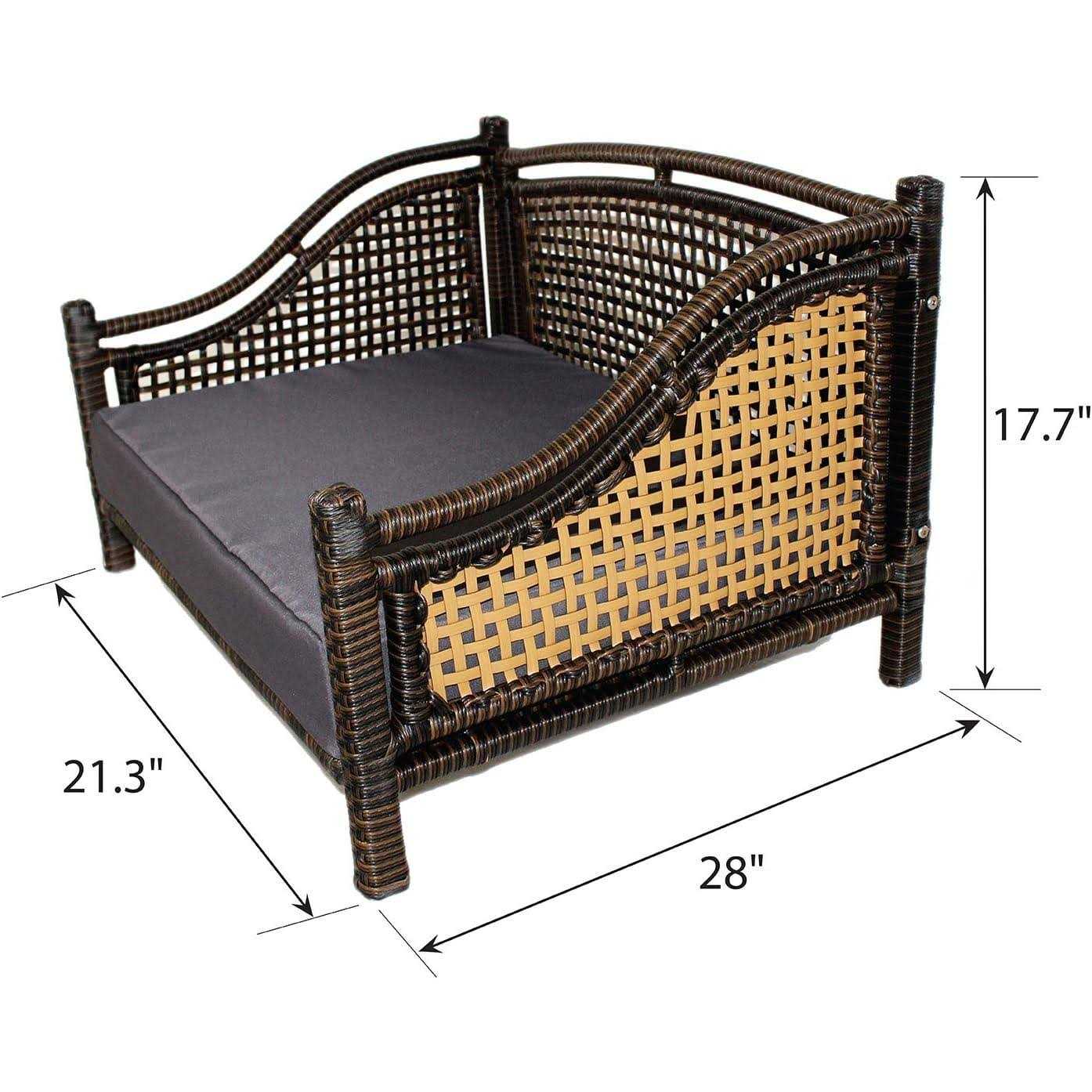 Iconic Pet Maharaja Rattan Indoor/Outdoor Pet Bed - Pet Supplies online store