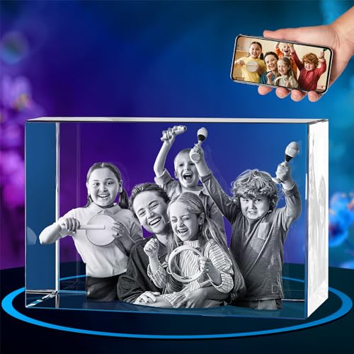 ArtPix 3D Premium Crystal Photo, Personalized Gifts for Mom, Women, Wife, Men, Her, Husband,Grandma, Great Customized Gift With Your Own Photo, Custom Birthday 3D Picture Rectangle, Couples Gifts