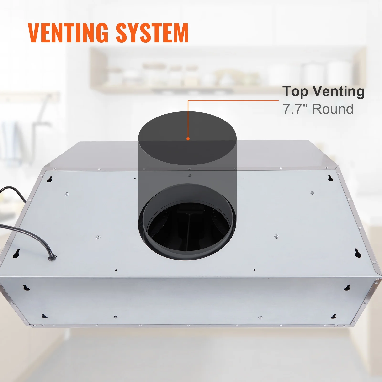 BENTISM 30inch Under Cabinet Range Hood ，558cfm 3 Speed Exhaust Fan,110V Ductless Kitchen Vent Range Hoods Stainless Steel LED with Touch Control Panel Ultra-Quiet