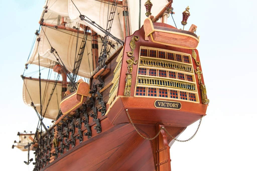 Seacraft Gallery HMS Victory Model Ship 29.5" - Fully Assembled Handcrafted Ship Model - Wooden Model Ship - British Navy Royal History &ndash; Large Wooden Boat Model