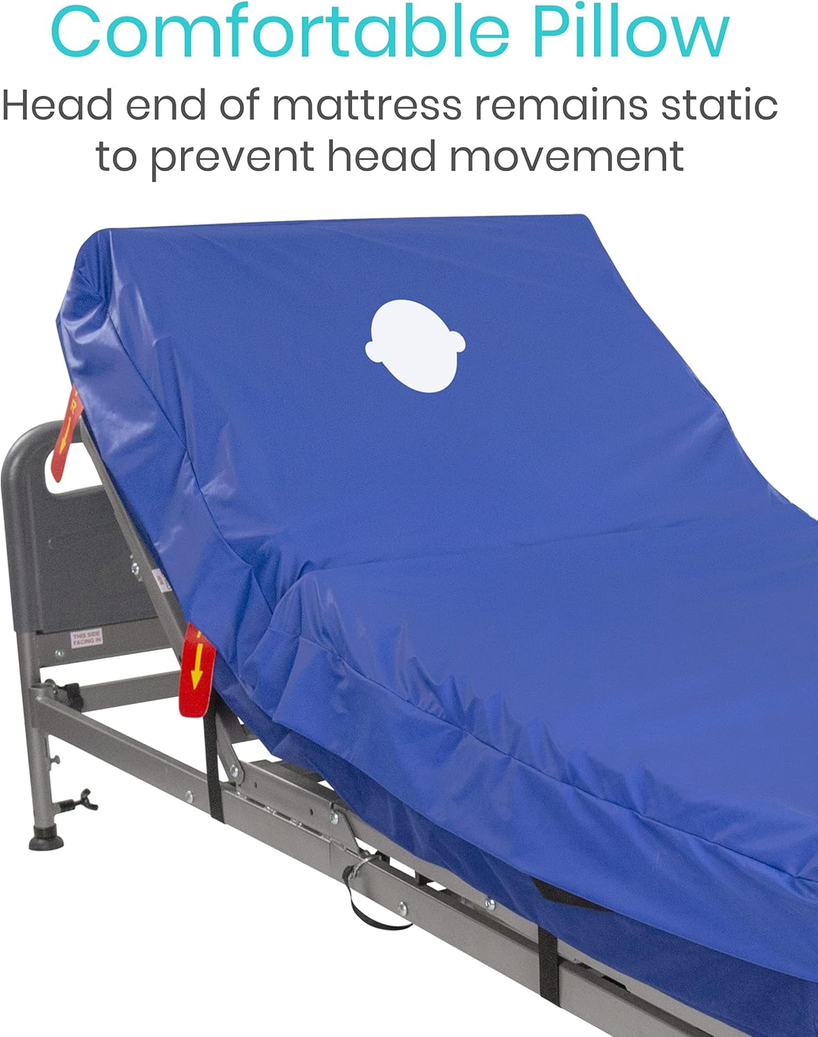 Vive 8" Alternating Pressure Mattress - Low Air Loss Hospital Replacement Mattress - Medical Bed Topper for Pressure Ulcers and Bed Sores - Variable, Inflatable Pressure Pump System