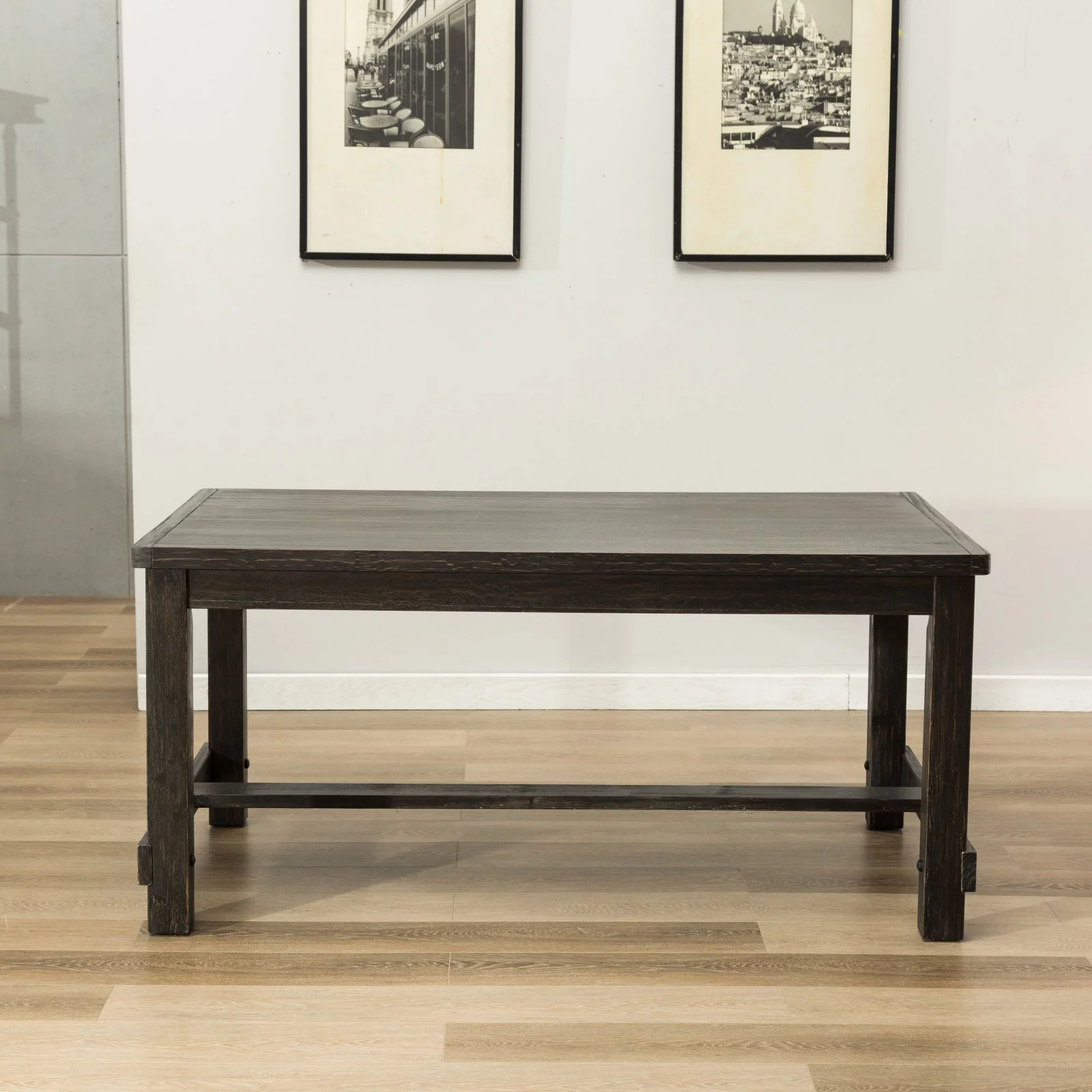 Roundhill Furniture Lotusville 64 in. Rectangular Wooden Dining Table