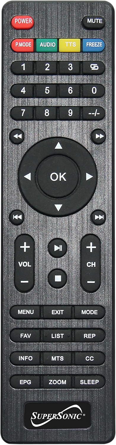SuperSonic SC-2813 13 Portable Widescreen LED TV with USB/SD Inputs, HDMI, FM Radio, Rechargeable Battery and AC/DC Compatible for Home, RVs, Boats, Camping