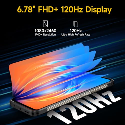 Ulefone Armor 23 Ultra 5G Rugged Smartphone Unlocked,Dimensity 8020 24GB+512GB Android 13 Cell Phone, 50MP+50MP Camera, 6.78" FHD+,5280mAh 120W Charging, Satelite Supported Rugged Phone…